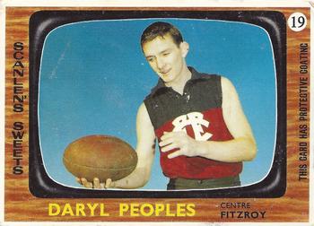 1967 Scanlens VFL #19 Daryl Peoples Front